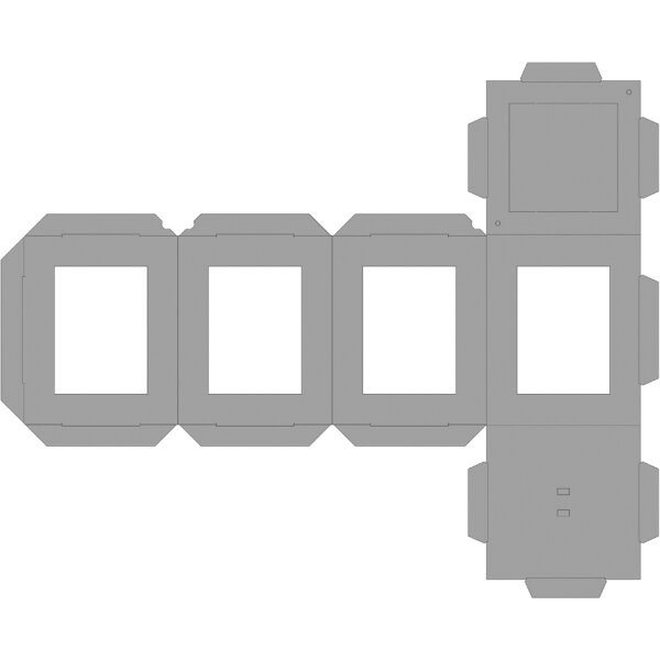 folia Laternen-Zuschnitt, eckig, 100x100x120 mm, sortiert