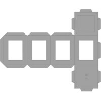 folia Laternen-Zuschnitt, eckig, 100x100x120 mm, sortiert