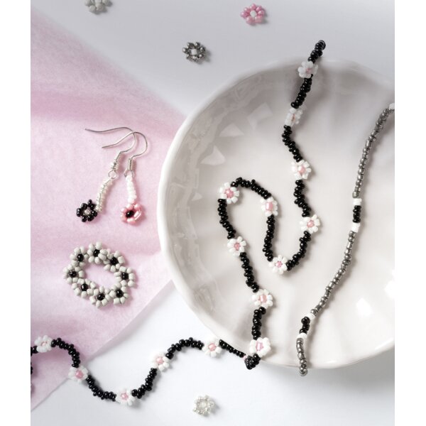 folia Set de perles de rocaille ARGENT