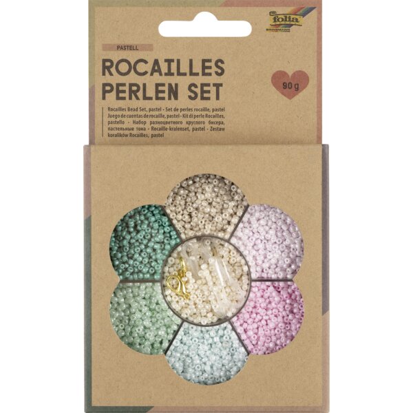 folia Set de perles de rocaille ARGENT