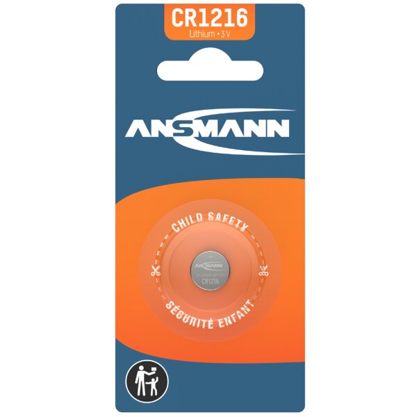ANSMANN Pile bouton au lithium CR1216, 3 Volt, blister d1