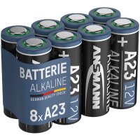 ANSMANN Alkaline Batterie A23 LR23, 12 Volt, 8er Pack