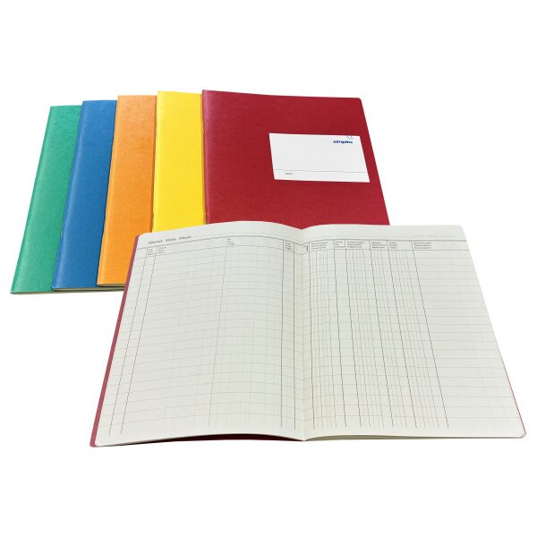 SIMPLEX Livre ch&egrave;que postal D/F/I A5 18001 ass. 32 feuilles