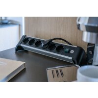brennenstuhl Tisch-Steckdosenleiste Alu-Office-Line, 6-fach