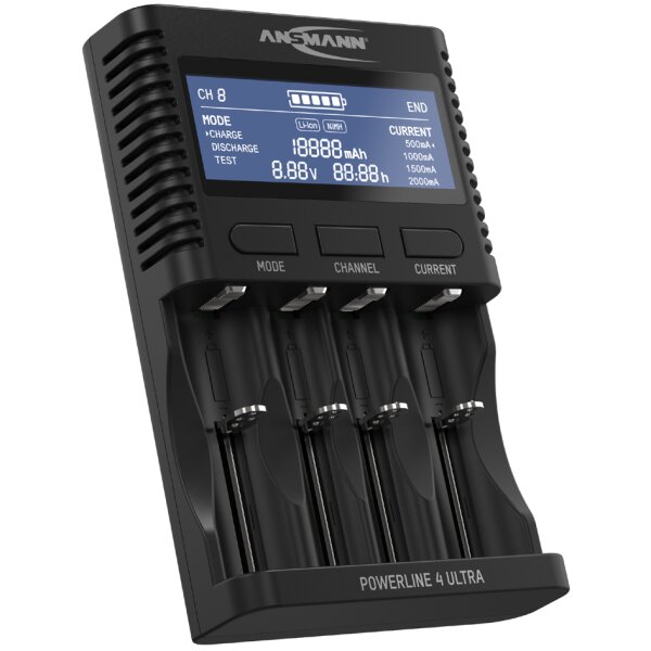 ANSMANN Universal-Ladegerät Powerline 4 Ultra, schwarz