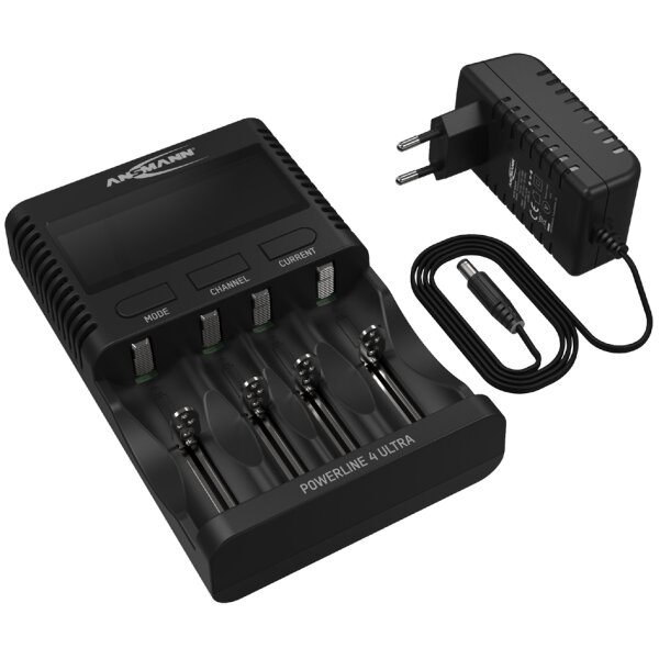 ANSMANN Universal-Ladegerät Powerline 4 Ultra, schwarz