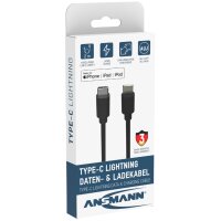 ANSMANN Daten- & Ladekabel, USB-C - Lightning...
