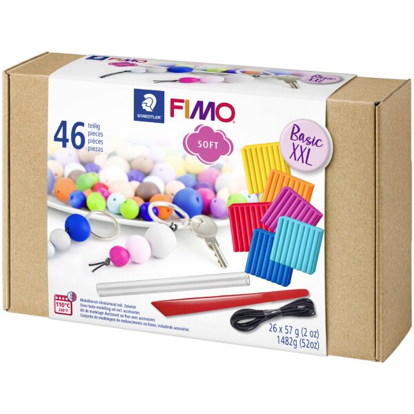 FIMO SOFT Modelliermasse-Set "Basic XXL", 46-teilig