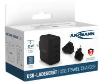 ANSMANN USB-Ladegerät Travel Charger TC315, 3x USB-A