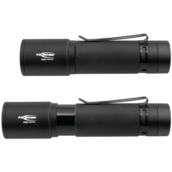 ANSMANN Lampe de poche LED Future T600FRB, &agrave; pile, noir