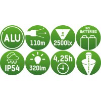 ANSMANN Lampe de poche LED Future T300F, IP54, noir