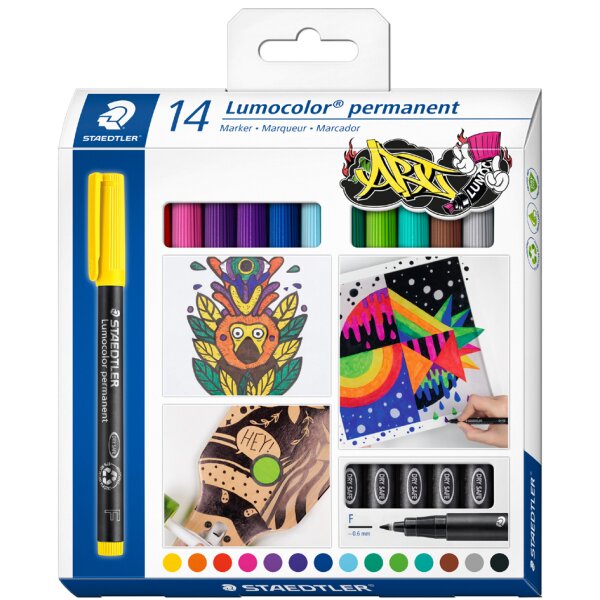 STAEDTLER Lumocolor Permanent-Marker 318F, 14er Kartonetui