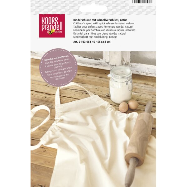 KNORR prandell Tablier en coton pour enfant, naturel