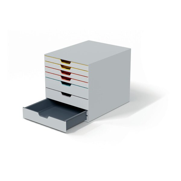 DURABLE Schubladenbox Varicolor 7 762727 weiss/bunt 7 Fächer