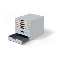 DURABLE Schubladenbox Varicolor 7 762727 weiss/bunt 7...