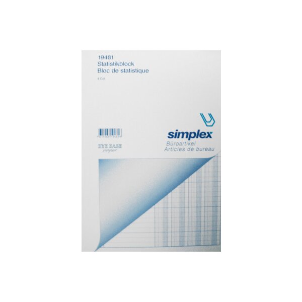 SIMPLEX Statistikblock A4 19481 grün 50 Blatt