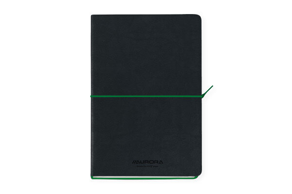 AURORA Cahier de notes softcover A5 2396TESG noir/vert, ligné 192 pages