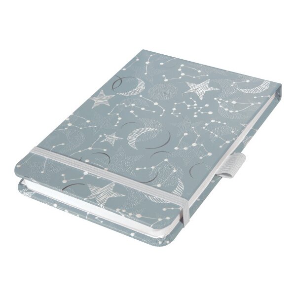 JOLIE Carnet Cosmic Fantasy A6 JN348 gris blanc, dots 79 feuil.