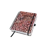 JOLIE Carnet à spirales A5 JN653 Pink Leo Love,...