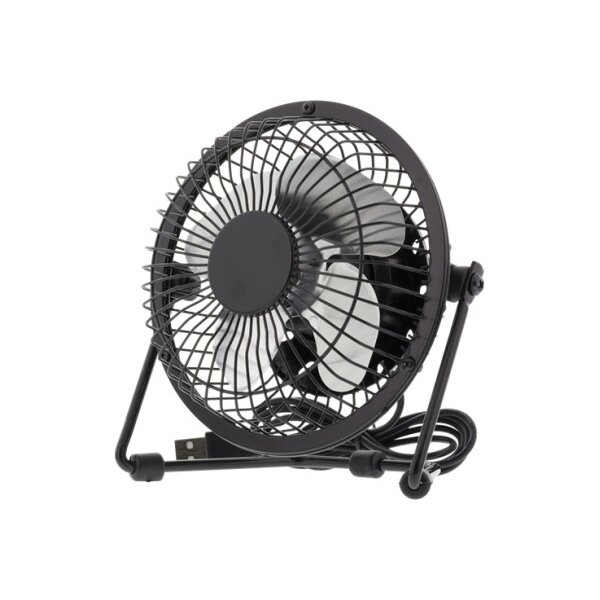 DELTACO USB Fan 10 cm, USB-A FT-750 aluminium, Black