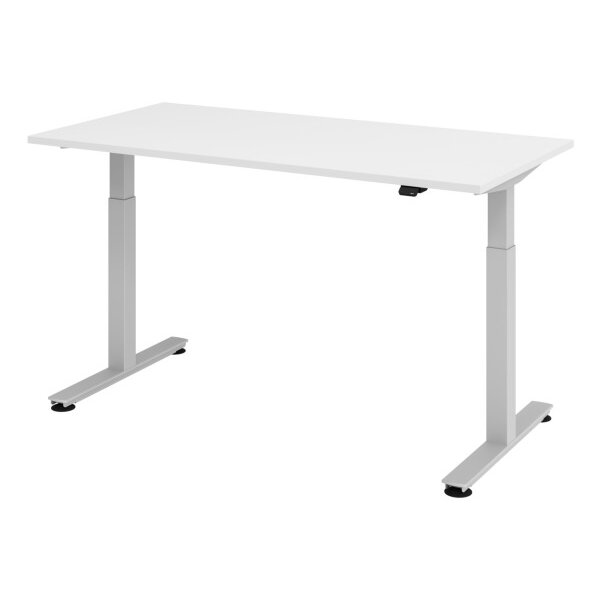 APOLLO B&uuml;rotisch ONE 160x80cm VXMST16/W/S weiss/silber, elektrisch