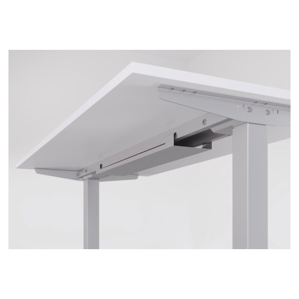 APOLLO B&uuml;rotisch ONE 160x80cm VXMST16/W/S weiss/silber, elektrisch