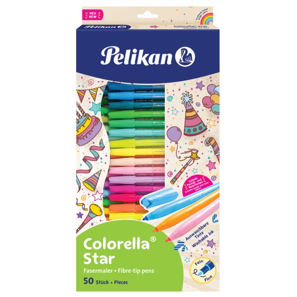 Pelikan Feutre colorella star, étui carton de 24