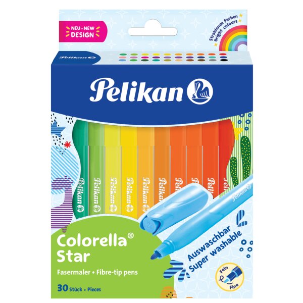 Pelikan Feutre colorella star, étui carton de 24