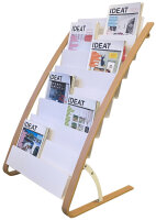 ALBA Porte-brochures, 6 compartiments, largeur: 340 mm,blanc