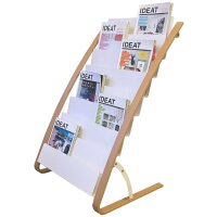 ALBA Porte-brochures, 6 compartiments, largeur: 340 mm,blanc
