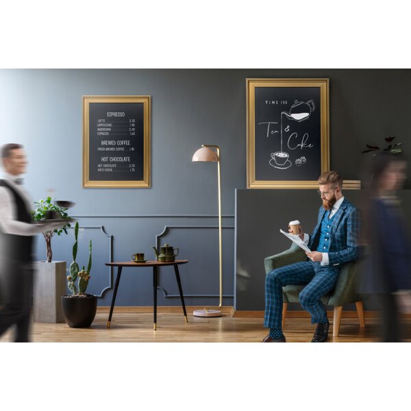 Securit Ardoise GOLD BOARD, 730 x 970 mm