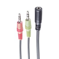 shiverpeaks BASIC-S Headset Y-Adapter, 3,5 mm Klinke