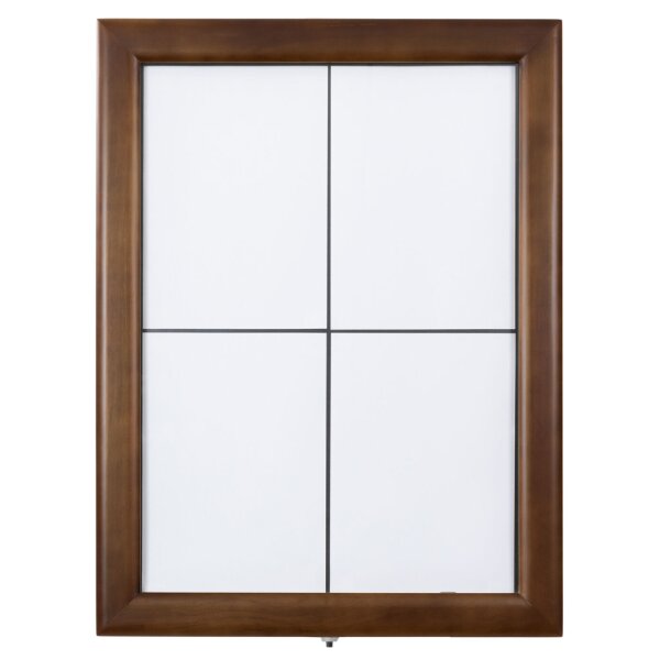Securit Vitrine daffichage LED CLASSIC, 6 x A4, brun foncé
