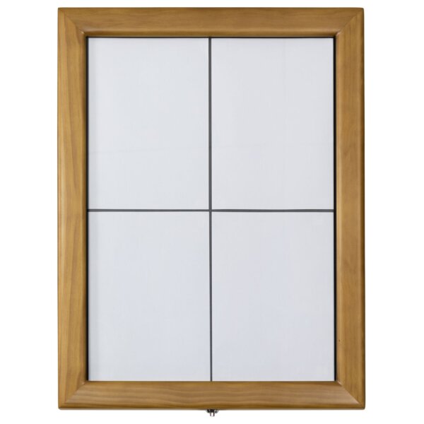 Securit Vitrine daffichage LED CLASSIC, 6 x A4, brun foncé