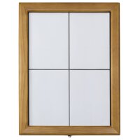 Securit Vitrine daffichage LED CLASSIC, 6 x A4, brun foncé