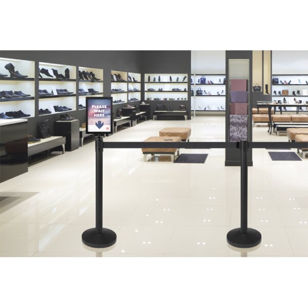 Securit Système daccueil RETRACTABLE, noir, set de 2