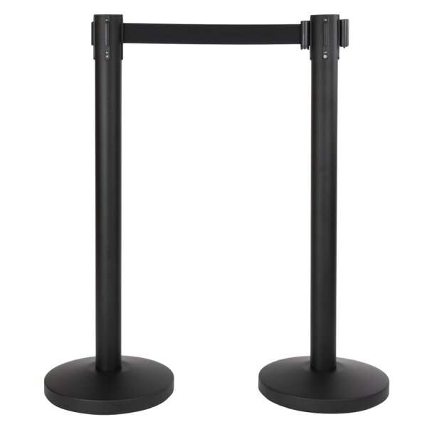 Securit Système daccueil RETRACTABLE, noir, set de 2