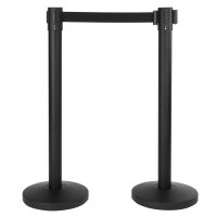 Securit Système daccueil RETRACTABLE, noir, set de 2