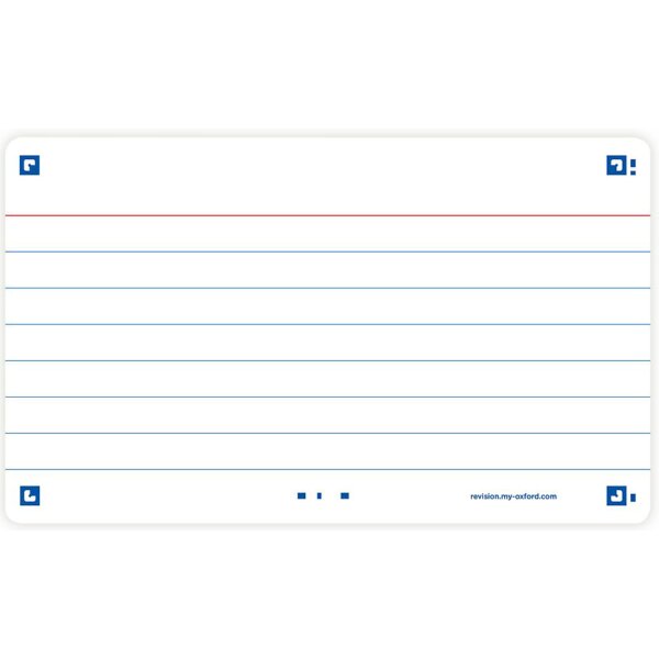 Oxford Karteikarten Flash 2.0, 75 x 125 mm, weiss