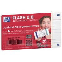 Oxford Karteikarten Flash 2.0, 75 x 125 mm, weiss