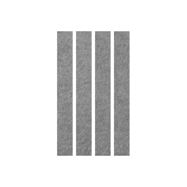 APOLLO Panneaux muraux acou. 200x25cm VAWP200/5 gris 4 pcs.
