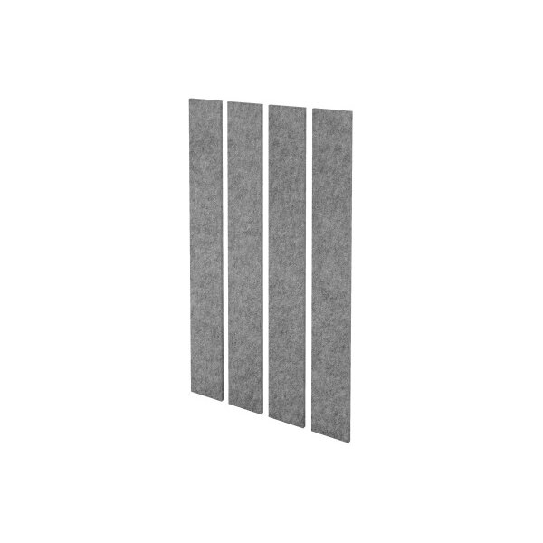 APOLLO Panneaux muraux acou. 200x25cm VAWP200/5 gris 4 pcs.