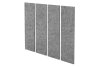APOLLO Panneaux muraux acou. 100x25cm VAWP100/5 gris 4 pcs.