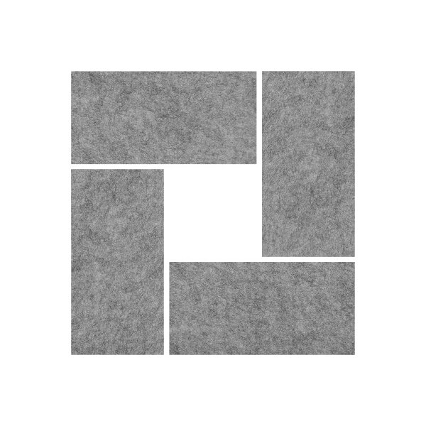 APOLLO Panneaux muraux acou. 65x33cm VAWP65/5 gris 4 pcs.