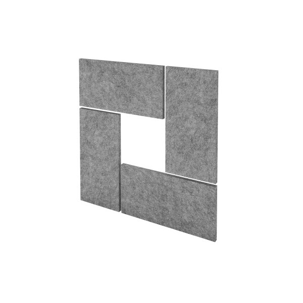 APOLLO Panneaux muraux acou. 65x33cm VAWP65/5 gris 4 pcs.