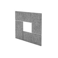 APOLLO Panneaux muraux acou. 65x33cm VAWP65/5 gris 4 pcs.