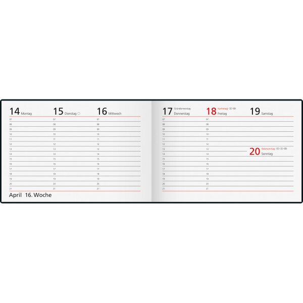 RIDOIDE Taschenagenda Septimus 2027 7017507017.27 1W/2S Mountains DE 15.2x10.2cm