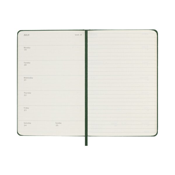 MOLESKINE Agenda Classic Pocket 2027 DHK1512WN2Y27 1W/1S myrtengr&uuml;n HC 9x14cm