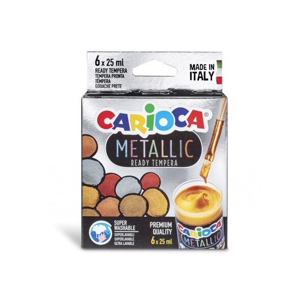 CARIOCA Tempera Metallic 6x25ml KO026