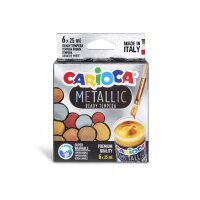 CARIOCA règle Metallic 6x25ml KO026